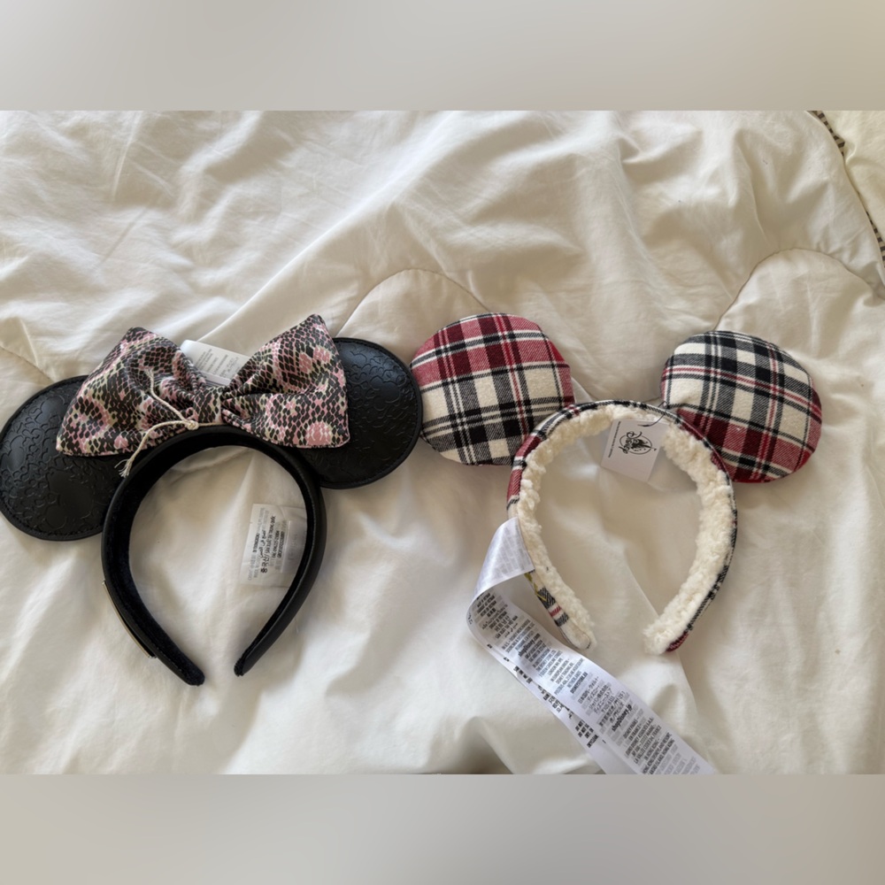 Disney Parks Minnie Ear Bands: set of two